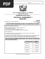 AY2020-21 IGCSE Yr 9 English Paper 1