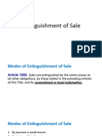 6.0 Extinguishment of Sale