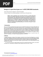 Design of A Spiral Bevel Gear Acc. To ISO 23509:2006 Standards