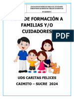 Plan de Formación A Padres Con Objetivos Dimf