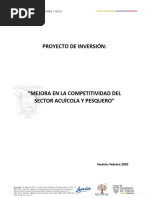 Proyecto Mejora Competitiva Del Sector Acuícola y Pesquero