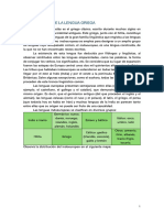 Trabajo Práctigo Griego I - Los Orígenes de La Lengua Griega y de Sus Sitema de Escritura