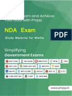 E NDA: Study Material For Maths