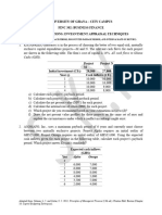 CAPITAL BUDGETING TECHNIQUES-TRIAL QUESTIONS - Ns