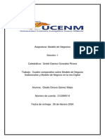 Cuadro Comparativo Sobre Modelo de Negocio Tradicionales y Modelo Denegocio en La Era Digita