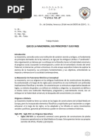 Tema 24 - Que Es La Masoneria Sus Principios y Sus Fines