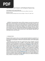 Operational Modal Analysis and Earthquak