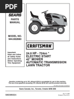 Craftsman YT4000 - 944602660 24.0 HP Lawn Tractor Parts Manual - EN-FR