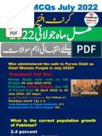 Complete Mont of July-2022 Pakistan Current Affairs by Pakmcqs Official PDF-1