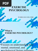 Exercise Psychology Krissa Mae G. Dela Torre