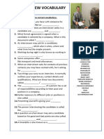 Job Interview Vocabulary Worksheet