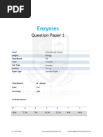 6.1 Enzymes Cie Ial Biology QP Theory Unlocked