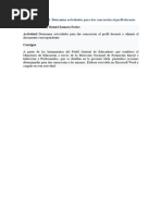 Actividad M1. T2.1. Determine Actividades para Dar Concreción Al Perfil Docente.