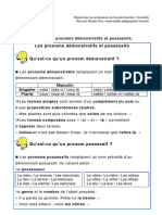 5ème Grammaire Les Pronoms Démonstratifs Et Possessifs