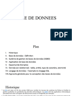 Présentation BASE DE DONNEES