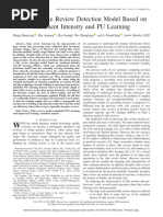 Building Fake Review Detection Model Based On Sentiment Intensity and PU Learning