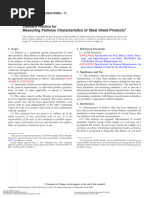 Measuring Flatness Characteristics of Steel Sheet Products: Standard Practice For