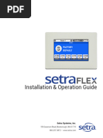 Setra FLEX Install Operating Guide