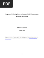 Employee Wellbeing Interventions and Initial Assessments - A Critical Discussion by Budoor Almarzooqi