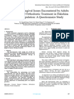 Evaluation of Gingival Issues Encountered by Adults Receiving Fixed Orthodontic Treatment in Dakshina Kannada Population: A Questionnaire Study