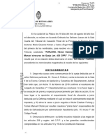 Provincia de Buenos Aires: Manuel S/recurso de Queja (Art. 433 CPP) ". Practicado El Sorteo de Ley