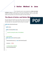 Getter and Setter Method in Java Example