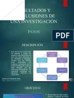 Resultados y Conclusiones de Una Investigación