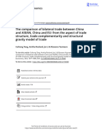 The Comparison of Bilateral Trade Between China and ASEAN China and EU From The Aspect of Trade Structure Trade Complementarity and Structural Grav