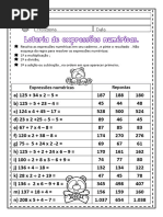 Expressões Numéricas Loteria