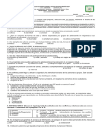 Exámen Primer Trimestre Formación Cívica y Ética III Ciclo Escolar 23-24