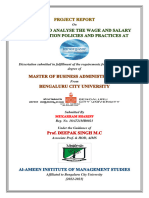 A Study On To Analyse The Wage and Salary