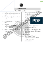 Basic Mathematics - DPP 05 - IOQM 2024