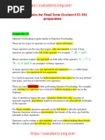 CS201 Short Notes For Final Term Papers