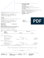 Purchase Order: Payment Terms Delivery Terms Mode of Transport