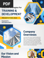 Blue and Yellow Modern Training and Development Presentation