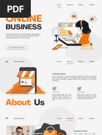 Orange Modern Online Business Pitch Deck Presentation