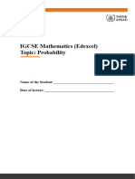 Worksheet Probability