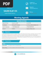 Meeting Agenda