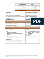 Fiche de Poste Chef de Servie Admnistration Et Paie