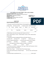 GST 114 First Semester 100 Level 2019 - 2020 Examination