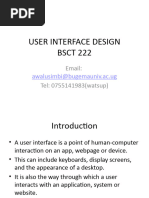 User Interface Design Introduction