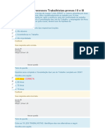 Legislação e Processos Trabalhistas - PROVAS I II e III - FASEC