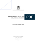 Espesores Oseos para La Ubicación de Implantes en Area Orbital