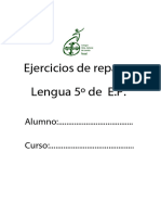 Cuaderno de Repaso Lengua 5 de Primaria