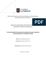 Caracterizacion de La Gerencia de Innovacion en Las Empresas Mas Innovadoras de Colombia 2018-Hernando J Ortiz