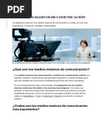 Medios Masivos de Comunicación