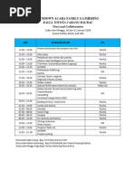 Rundown Acara Family Gathering