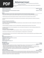 Mohammad Ansari Resume