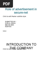 Role of Advertisement in Secure-Net: Click To Edit Master Subtitle Style