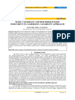 Basic Capability and Household Food Insecurity in Cameroon: Capability Approach